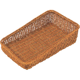　斜め編みつめ茶籐かご　Y-2540-C